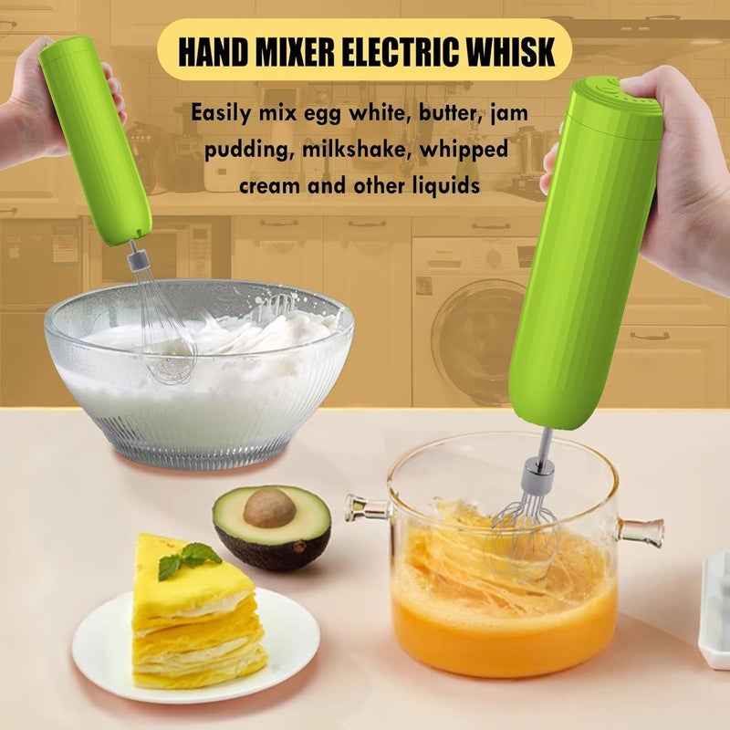 PowCube 4-in-1 Cordless Hand Mixer with Whisk and Forther Wand,Electric Whisk, Milk Frother, Handheld Frother, hisker, Stirrers Electric,Coffee Frother,Food Chopper, Baby Food Maker,4-Speed, 10Oz - Image 4